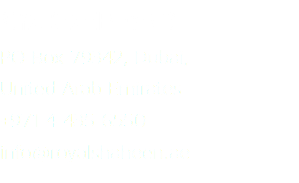 ROYAL SHAHEEN EVENTS PO Box 79342, Dubai,
United Arab Emirates
+971 4 435 6550
info@royalshaheen.ae